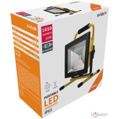 Avide LED Reflektor Akkumulátoros 30W NW 4000K