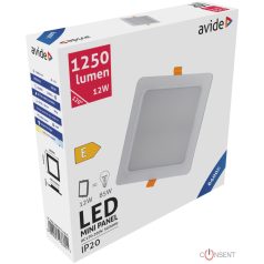 Avide LED Beépíthető Négyzetes Mennyezeti Lámpa Műanyag 12W CW 6400K