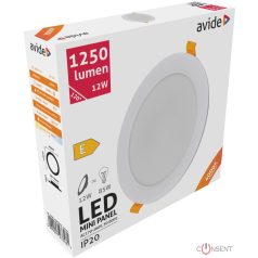   Avide LED Beépíthető Kerek Mennyezeti Lámpa Műanyag 12W NW 4000K