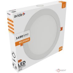 Avide LED Beépíthető Kerek Mennyezeti Lámpa ALU 18W NW 4000K