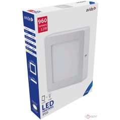 Avide LED Falra Szerelhető Négyzetes Mennyezeti Lámpa ALU 12W CW 6400K