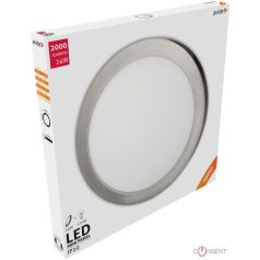   Avide LED Falra Szerelhető Kerek Mennyezeti Lámpa ALU Szatén Nikkel 24W NW 4000K