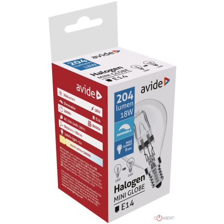 Avide Halogén Classic Mini 18W E14 2000h