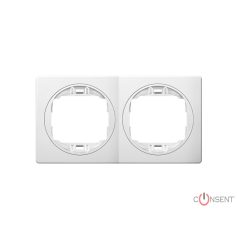 keret, 2-es, vízszintes, CLASSIC, fehér