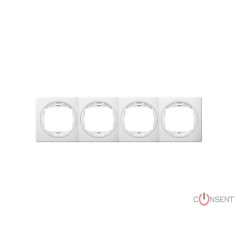 keret, 4-es, vízszintes, CLASSIC, fehér