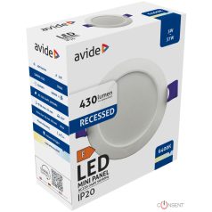   Avide LED Beépíthető Kerek Mennyezeti Lámpa Műanyag 5W CW 6400K