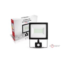 Asalite LED Reflektor Slim 50W 6500K (4500 lumen) + Mozgásérzékelő Szenzor