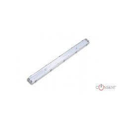 Asalite Prémium IP65 Por-és Páramentes Armatúra 2x120cm T8 LED Csőre Előkészítve