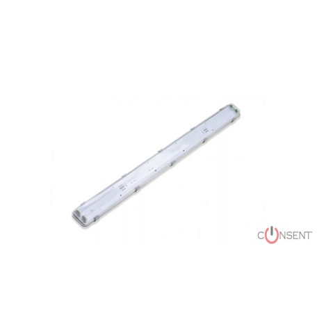 Asalite Prémium IP65 Por-és Páramentes Armatúra 2x120cm T8 LED Csőre Előkészítve