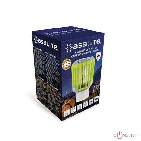 Kép1: Asalite Prémium Akkumulátoros Kemping Lámpa+Rovarcsapda 4,5W+4,5W+2,5W(350 lm)