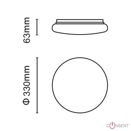 Kép4: Asalite LED Mennyezeti Lámpa Cristina IP44 18W 3000K (1810 lumen) Kerek