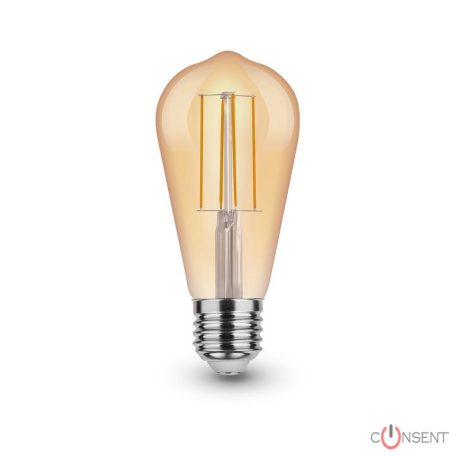 Kép1: Asalite LED Izzó ST64 filament E27 7W 2000K (650 lumen)