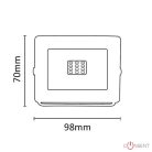 Kép4: Asalite LED Fehér Reflektor Slim 10W 4500K (900 lumen)