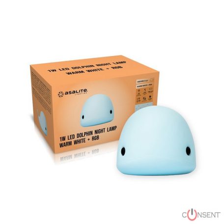 Kép1: Asalite LED Éjjeli Lámpa Delfin 1W