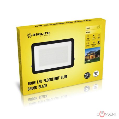 Kép2: Asalite LED Reflektor Slim 100W 6500K (9000 lumen)