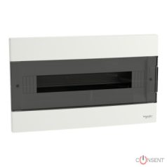 EASY9 EU Kiselosztó, füstszínű ajtó, süllyesztett, 1x18 modul, PEN