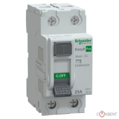 EASY9 PRO Áram-védőkapcsoló, A osztály, 2P, 25A, 30mA