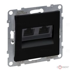 Suno 2xRJ45 (Internet) aljzat UTP CAT5e fekete