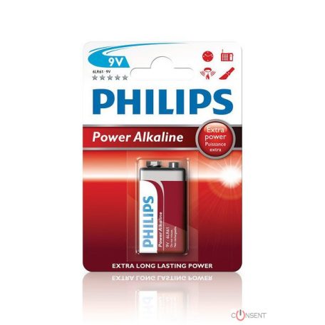 PHILIPS POWER ALKALINE 9V 1DB