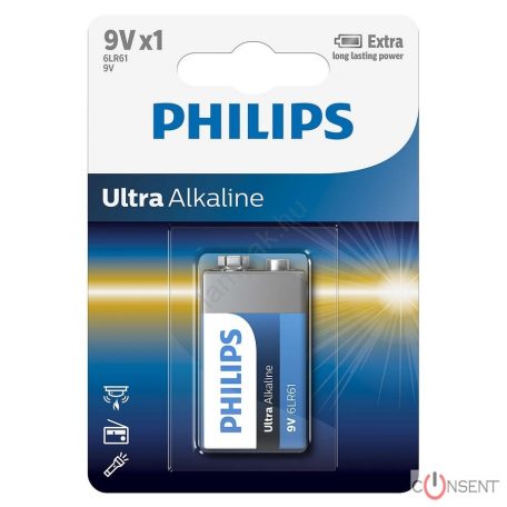 PHILIPS   ULTRA ALKAL. 9V 1DB