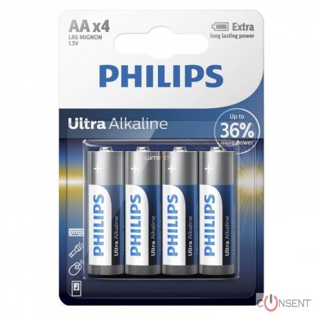 PHILIPS   ULTRA ALKAL. AA 4DB