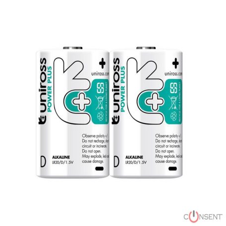 Kép1: Uniross POWER PLUS Alkáli Góliát Elem D (LR20) (1,5V) B2