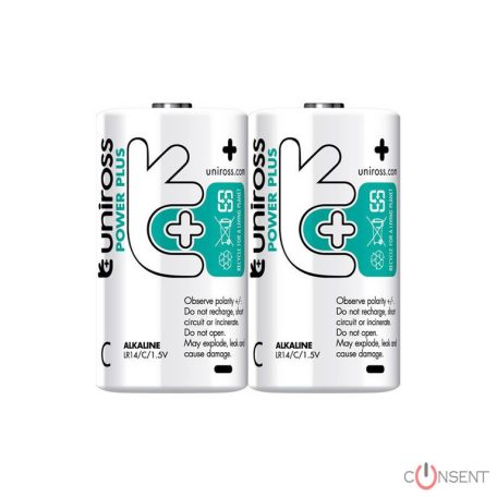 Kép1: Uniross POWER PLUS Alkáli Baby Elem C (LR14) (1,5V) B2