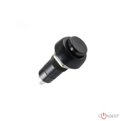 Nyomógomb, 125V/3A - 250V/1A fekete