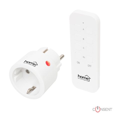 Távirányítható mini hálózati aljzat szett. 2300 W. 1aljzat+ távirányító